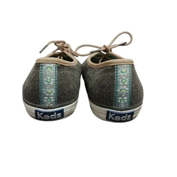 Keds Women's Size 8.5 Champion Wool Lace-Up Tennis Shoes Grey Casual Sneakers - Picture 4 of 9